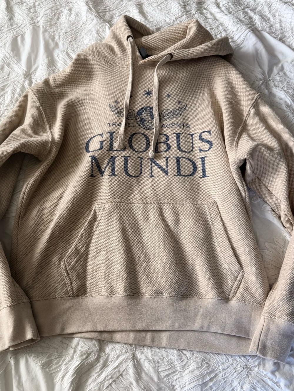 Universal Studios Harry Potter Globus Mundi Beige Hooded Sweatshirt